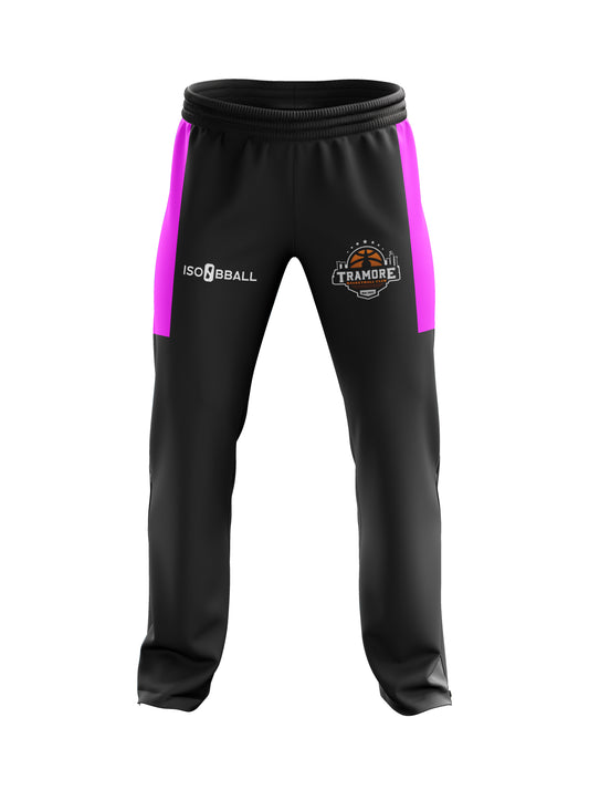 Tramore Black and Pink Skinny Tracksuit Bottoms